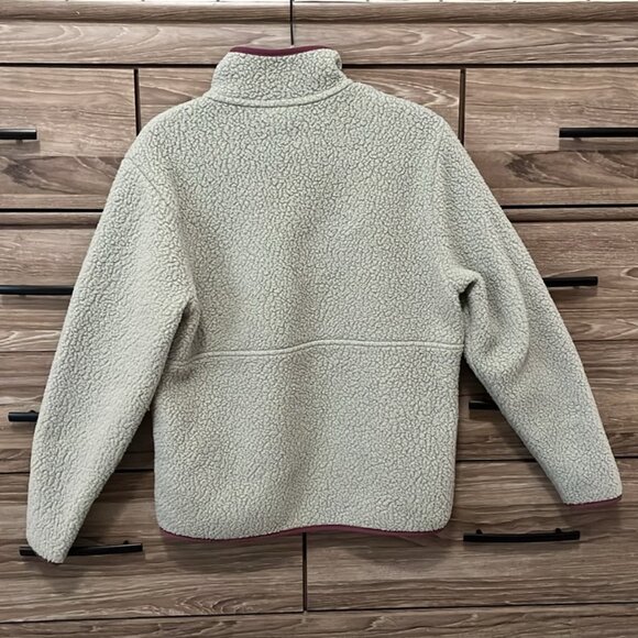 Patagonia Retro Pile Fleece Marsupial Pullover Size Medium Feather Grey - Picture 4 of 5